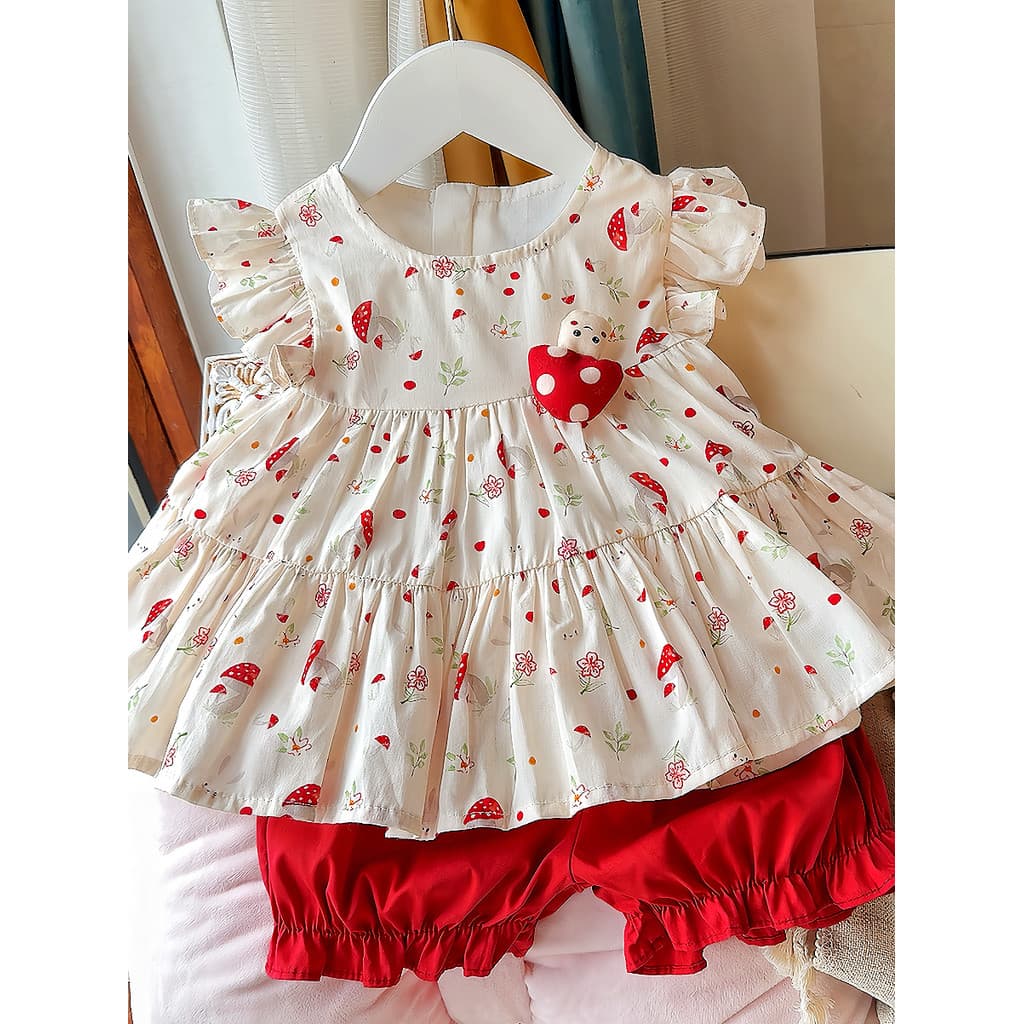 Meninas terno roupas de verão 2025 novo estilo bebê moda menina roupas bebê Floral terno de duas peças verão
