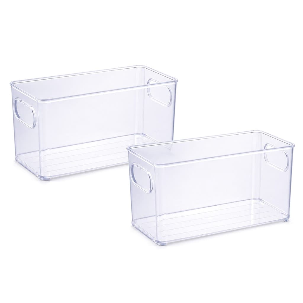 Kit 2 Organizador Multiuso Acrilico Utensilio Cozinha 10x20 Geladeira Armário - Plasútil
