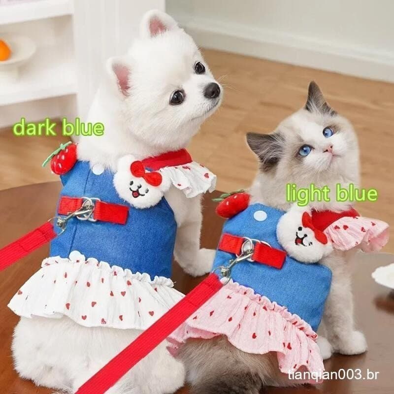 Coleira para animais de estimação, guia, roupas fofas para cães, guia para atividades ao ar livre YCIS