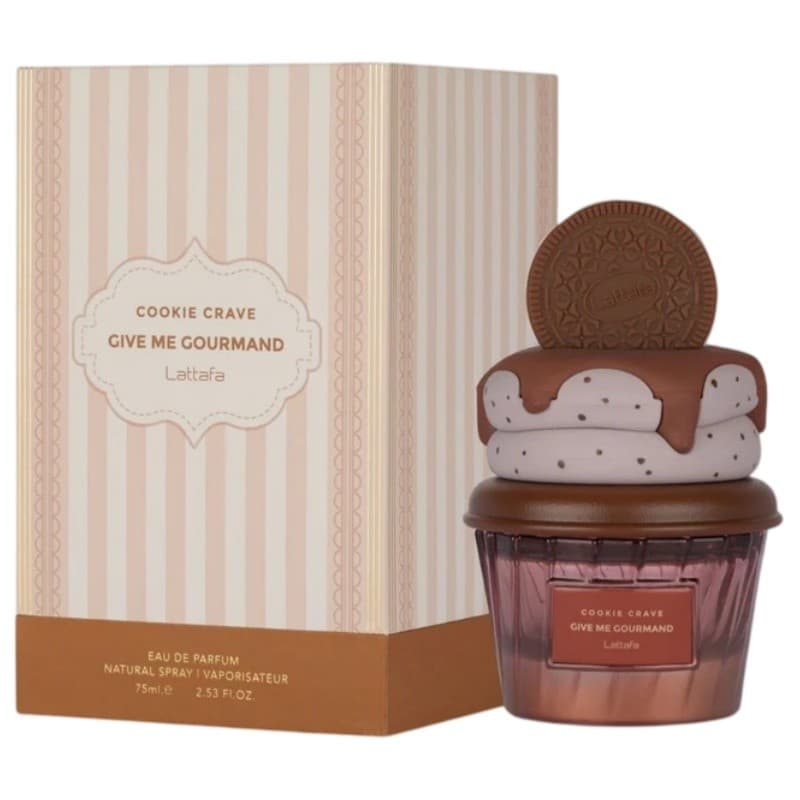 Perfume Árabe importado Body Splash Longa Duração Fragrância 75ml Cookie Crave Doce Baunilha Especiado Sândalo Feminino