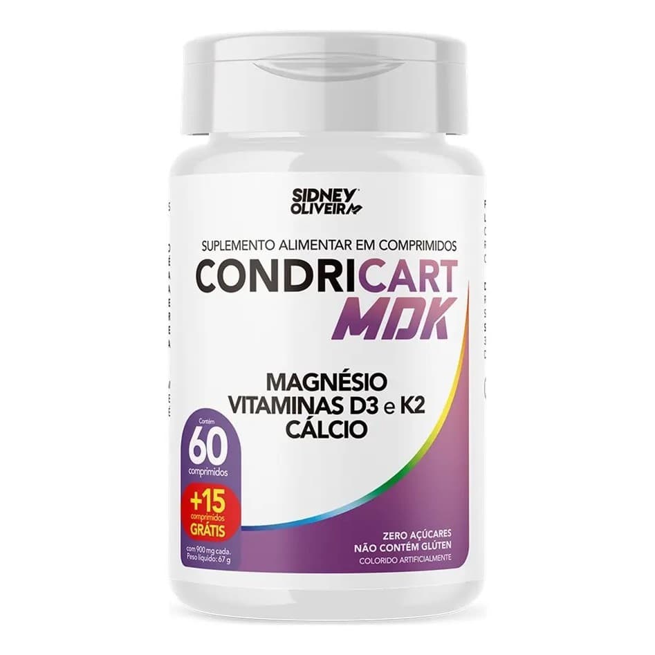 Condricart MDK 75 Comprimidos - Magnésio + Vitamina d3 + Vitamina K2 e Cálcio