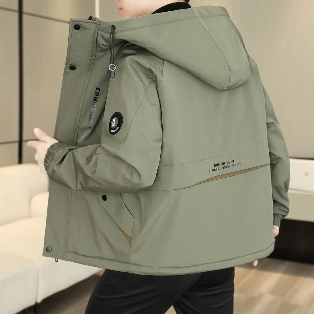 Primavera outono jaqueta masculina com capuz jaqueta na moda All-Match Casual solto jaqueta superior jaqueta fina mascul