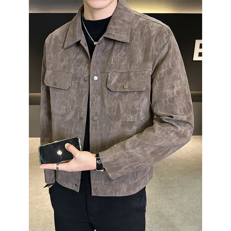 2026 outono motocicleta jaqueta de couro masculino puffian bonito jaqueta Street Wear lapela jaqueta de couro masculino 