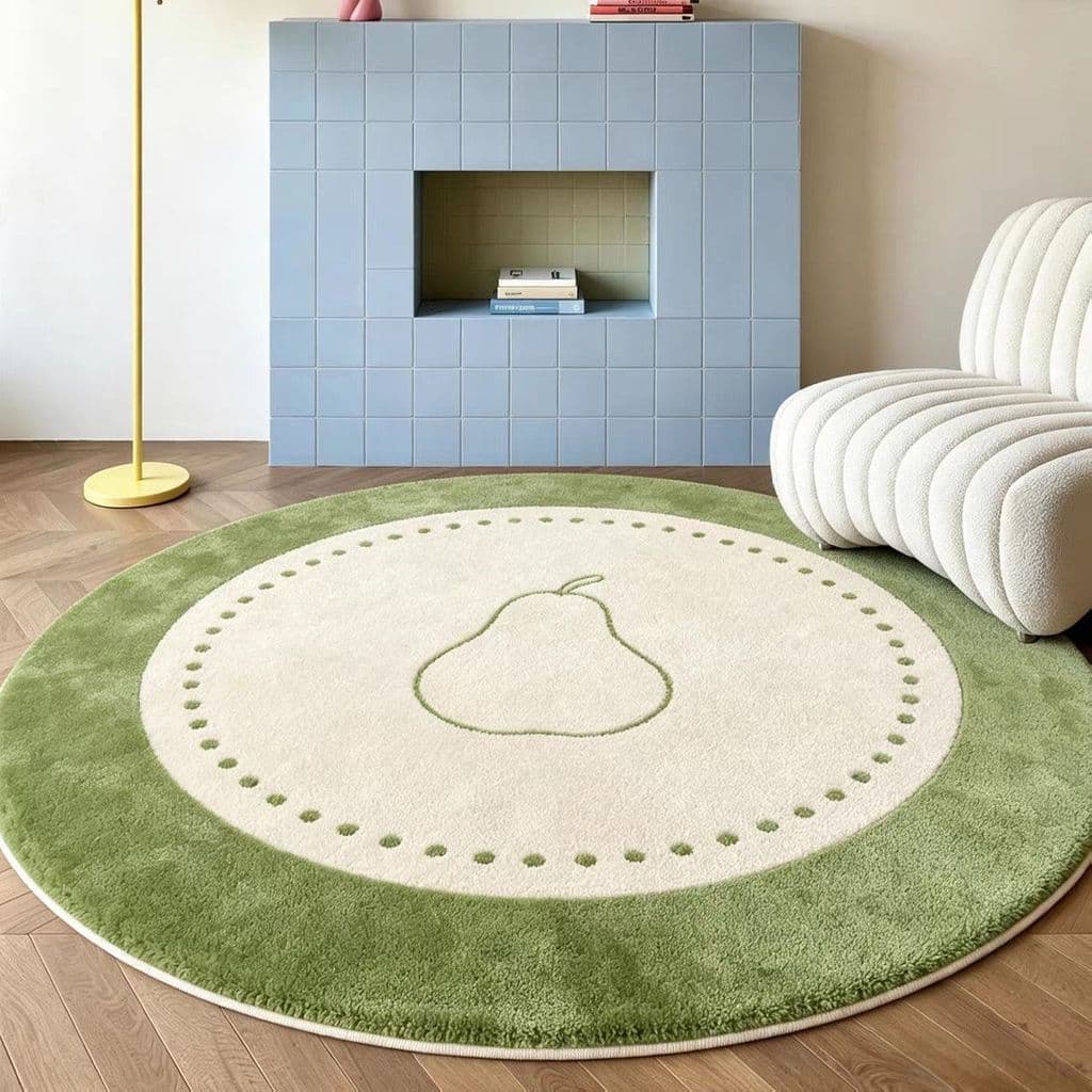[Novo produto] Tapete para sala de estar, tapete redondo fresco, doméstico, antiderrapante, sofá, mesa de centro, cobert