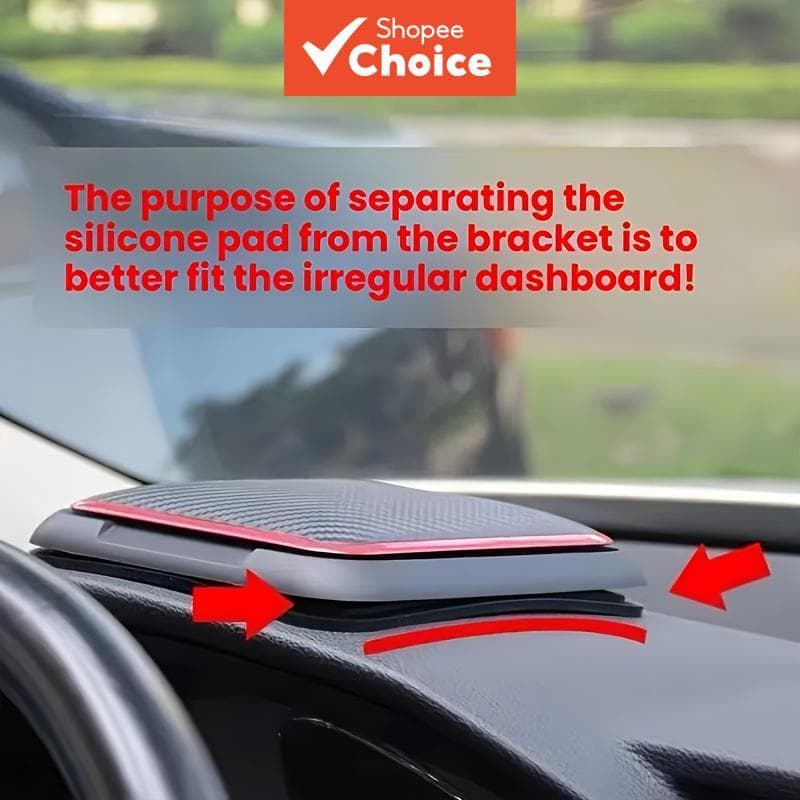 Suporte Universal de Silicone para Painel de Carro, Antiderrapante, Ventosa, Protetor Solar AR