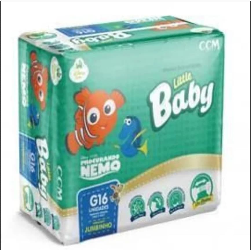 Fralda Descartável Little Baby Jumbinho G 16 Unidades