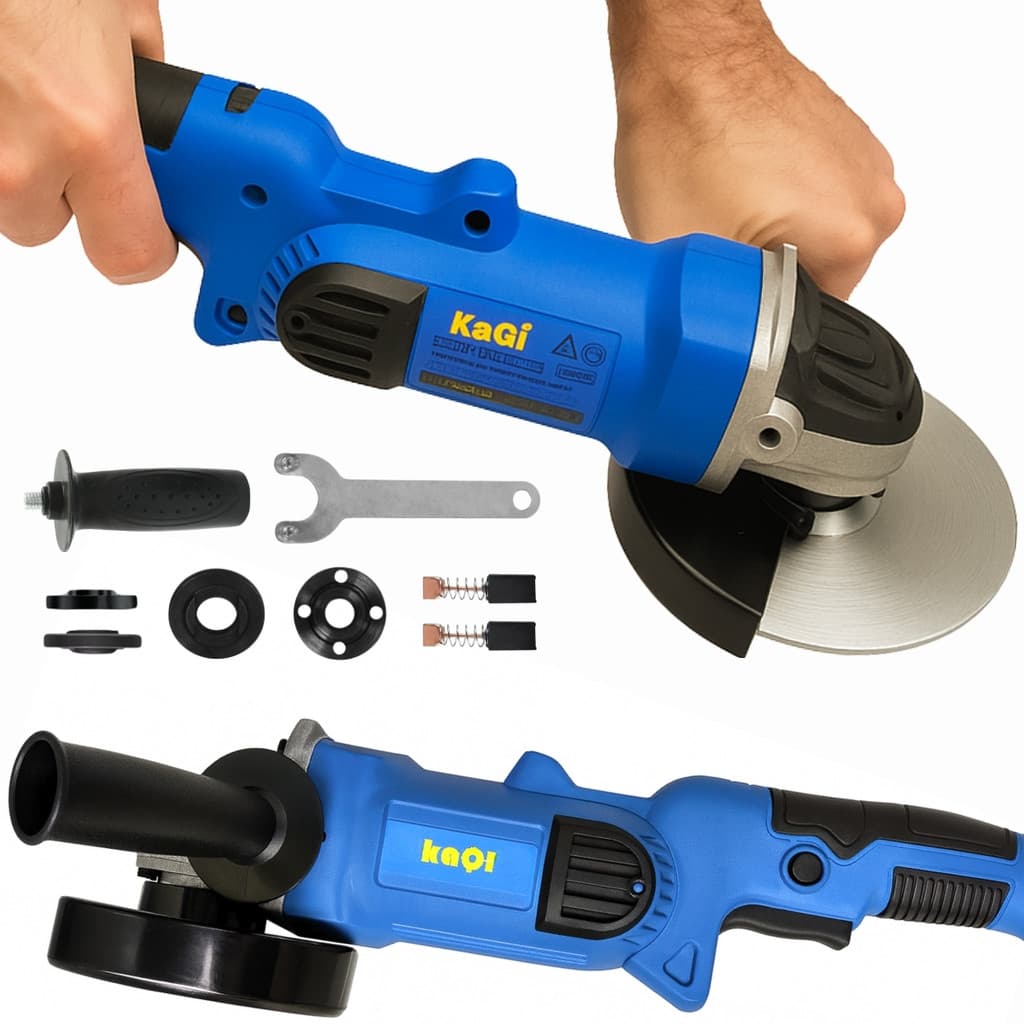 Esmerilhadeira Lixadeira Angular 4.1/2" 115mm 850W 7 Velocidades 11000RPM KaQi 21115-220v