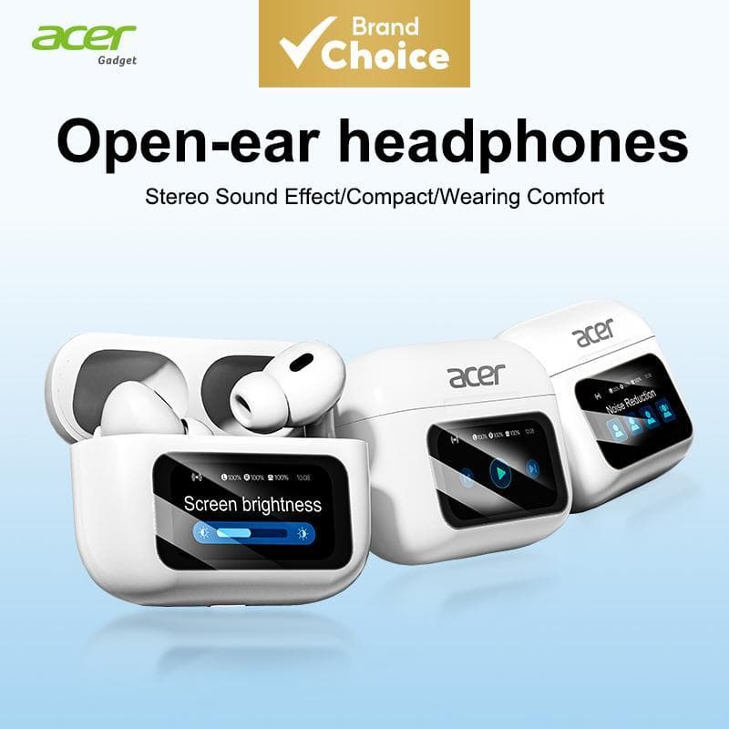 Fones de ouvido Acer OHR802 Type-C, fones sem fio, headset Bluetooth com microfone, fones de ouvido, peça auricular,
