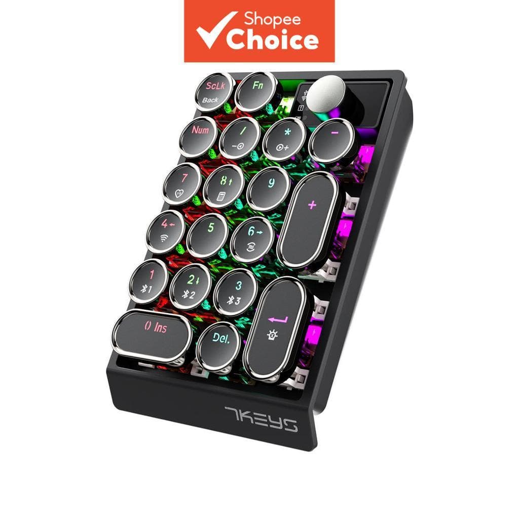  Teclado Mecânico Sem Fio Bluetooth Numérico Mini Teclado para Tablet
