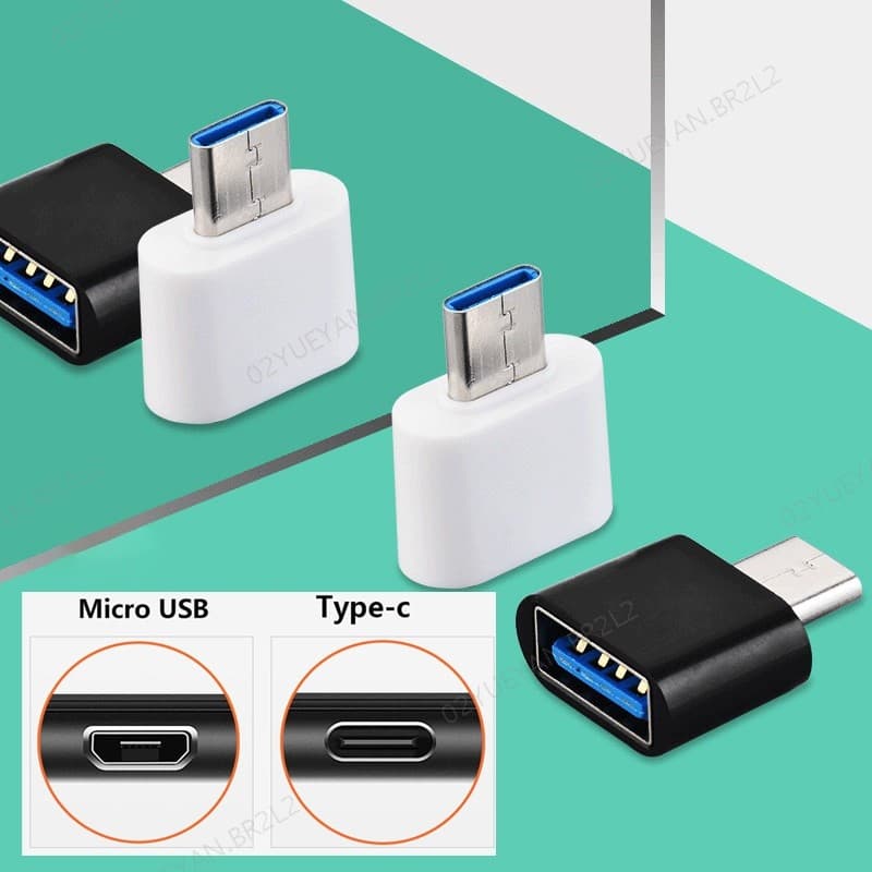 Adaptador Universal USB Tipo C Mini OTG Micro Para Conversor Telefones Android Tablet-Conector USB2.0 BR2L2