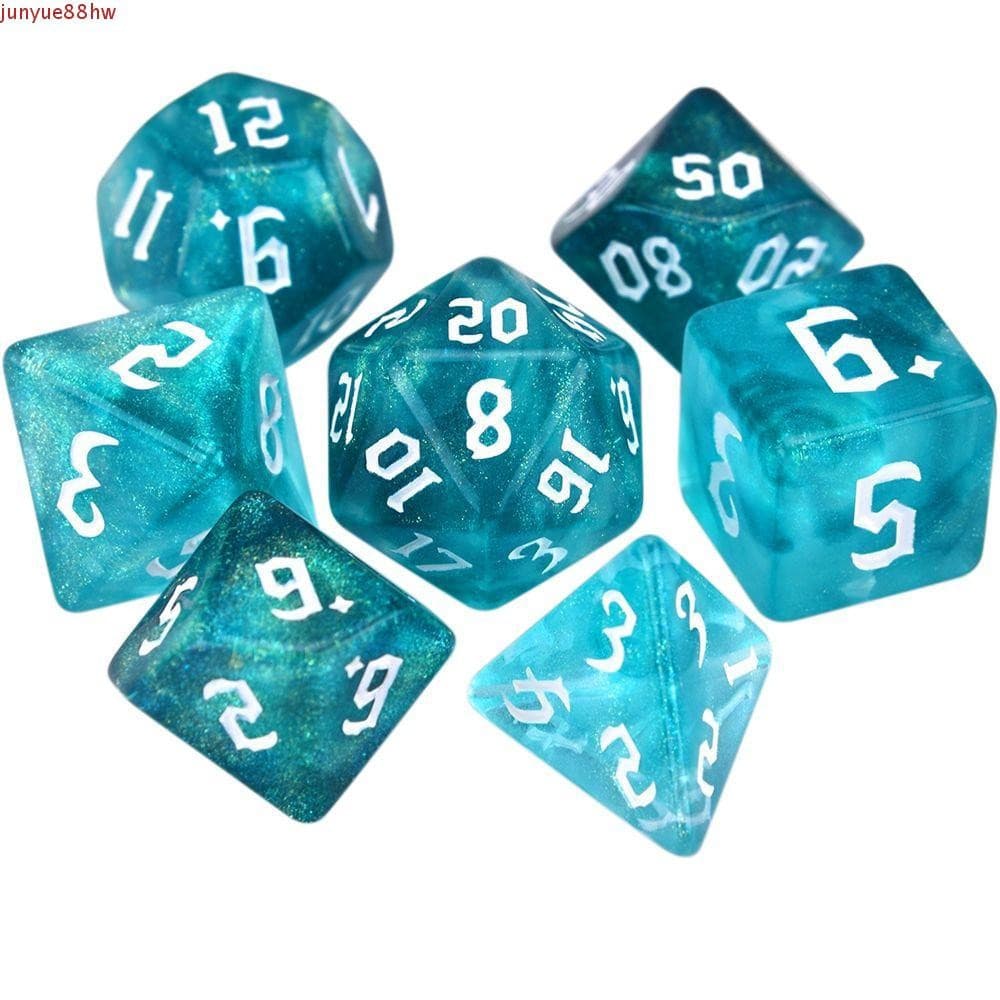 Conjunto de Dados JUNYUE com Padrão Gravado, Jogos de Tabuleiro, Festa em Família, D%, D12, D20, Jogo de Mesa, P U8VM