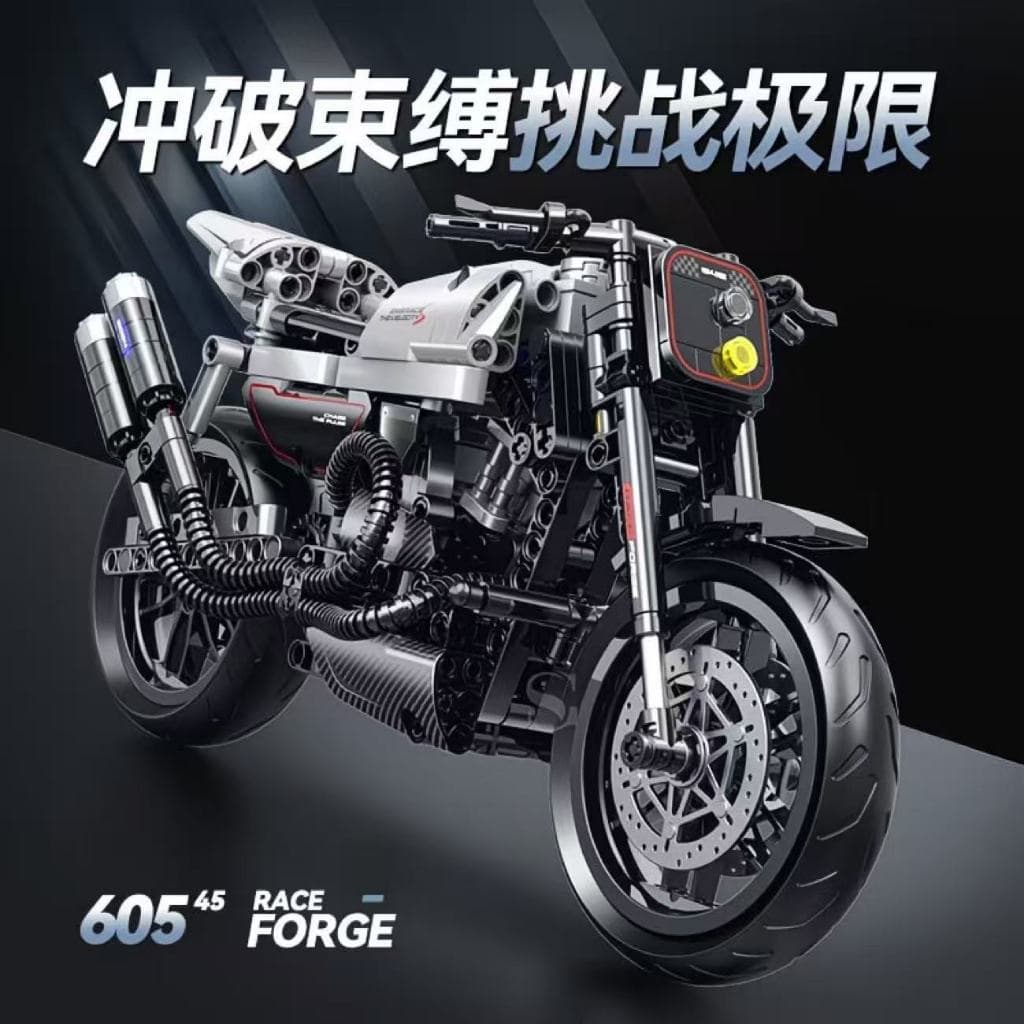 Blocos de Montar Lego 750 Peças Ducati Locomotiva BMW Harley Motocicleta Veículo Off-Road Brinquedos Montáveis para Meni