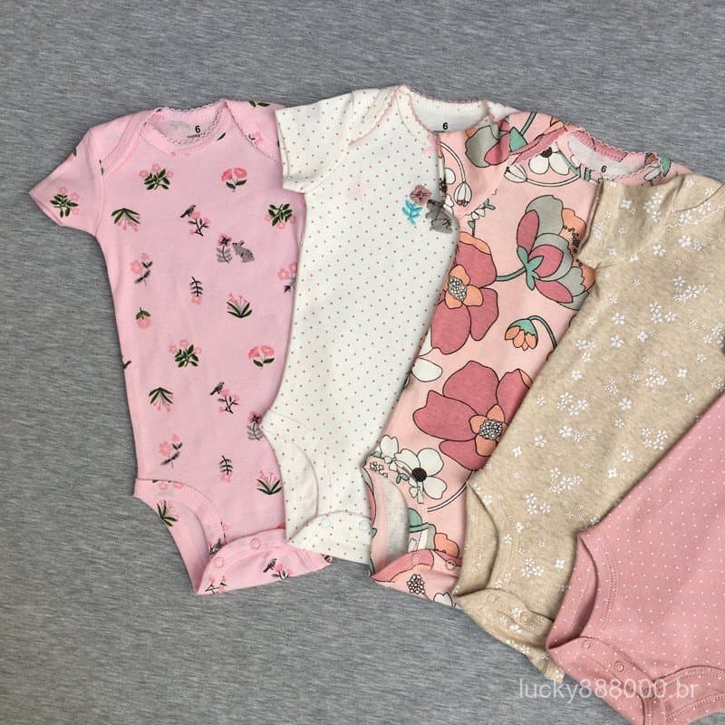 Body  Menina / Roupas Menina / Body de Bebê / Body de Bebê de Manga Curta Menina / Bebê de Manga