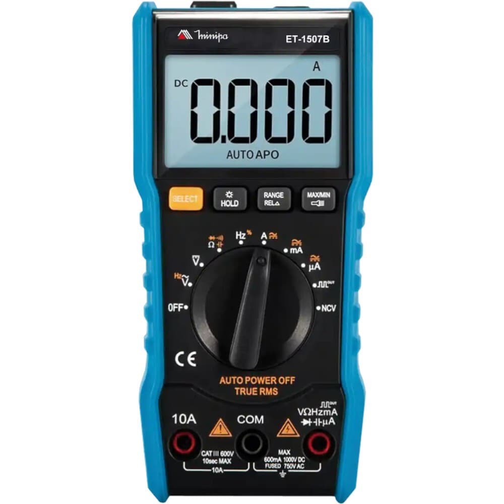 Multímetro digital portátil 600 volts CAT III - ET-1507B - Minipa