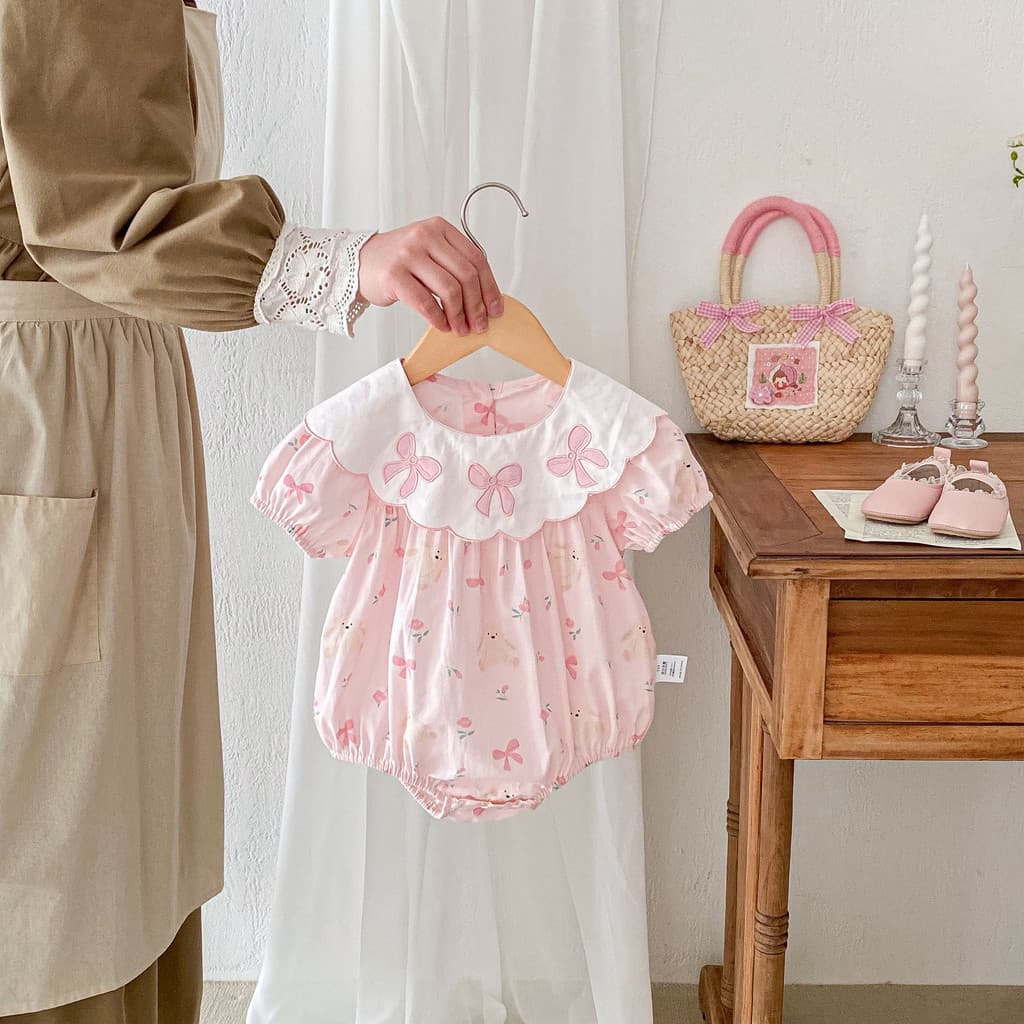 Bebê roupas de bebê roupas de verão macacão bebê menina mês cheio cem dias princesa macacão verão fino de manga curta ma