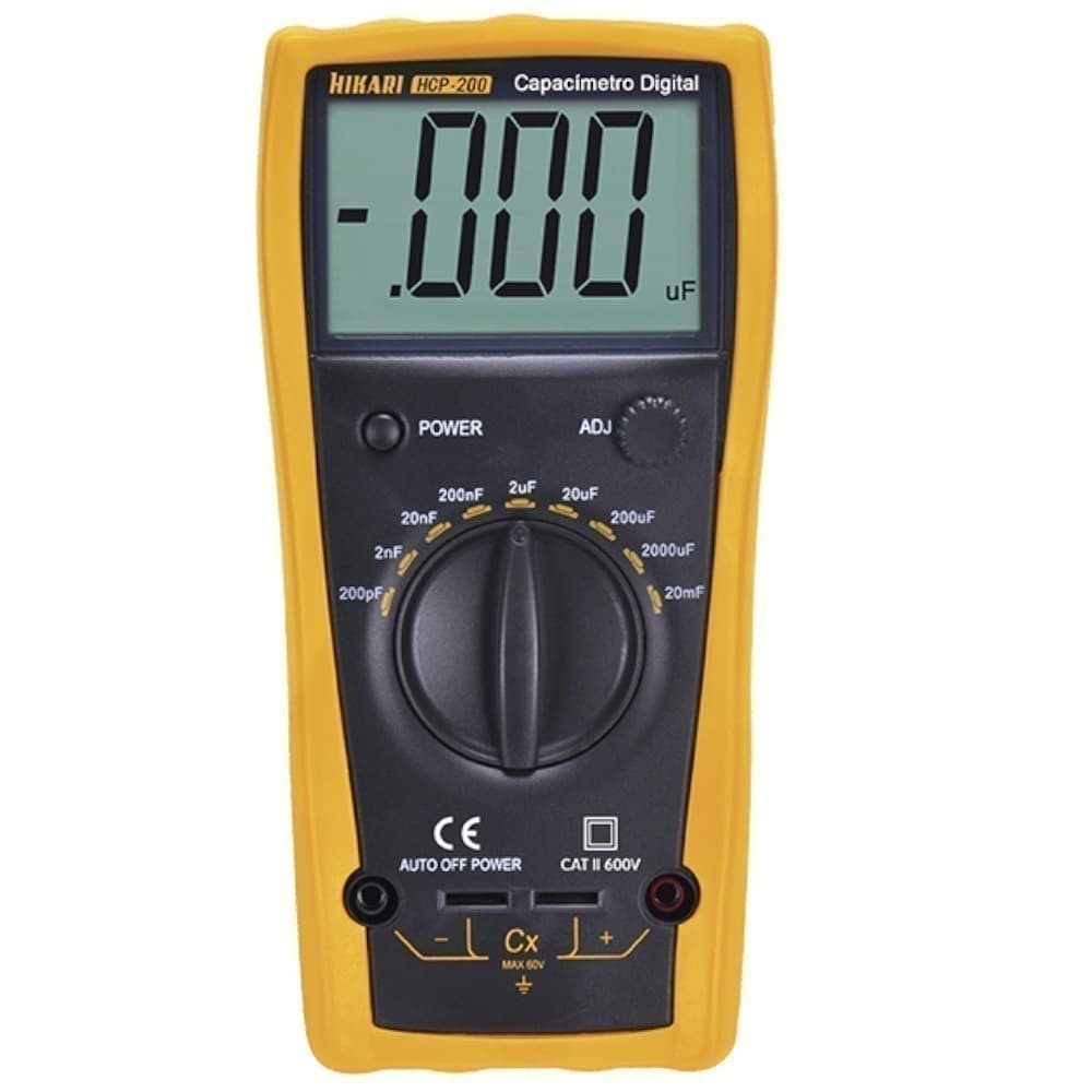 Capacímetro digital CAT II 600V - HPC-200 - Hikari