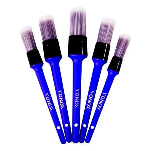 Kit 5 Pincéis Vonixx Detalhamento Interno Automotivo Cerdas Macias Limpeza Carro e Moto estética automotiva limpeza