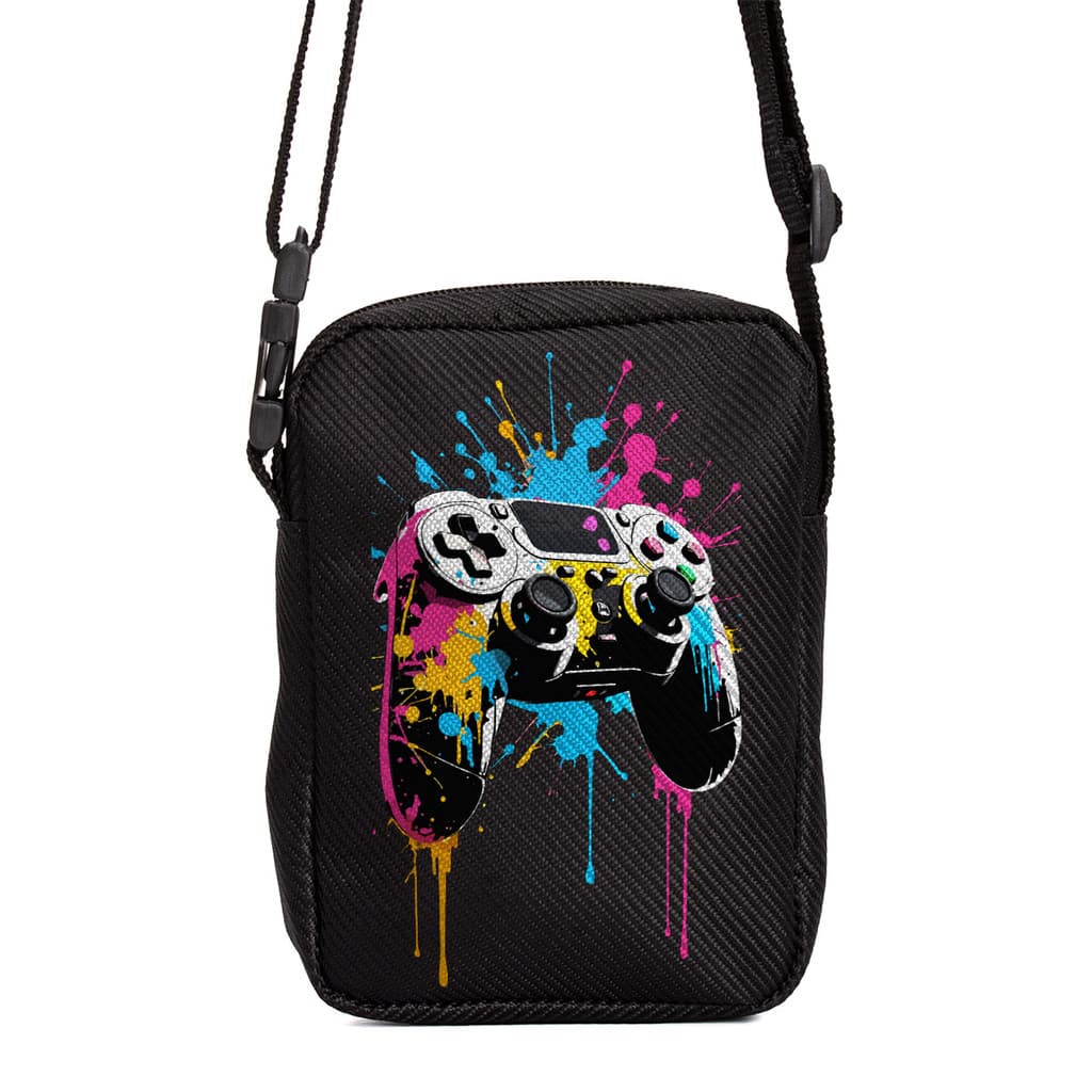 Shoulder Bag Infantil Controle de Videogame Splash Colors