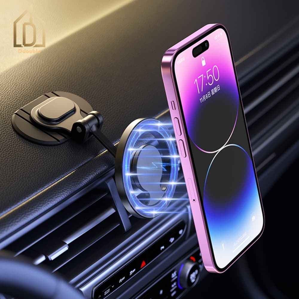 Suporte Magnético Para Telefone GPS Carro Em Liga De Alumínio Dobrável [Ddouble.br]