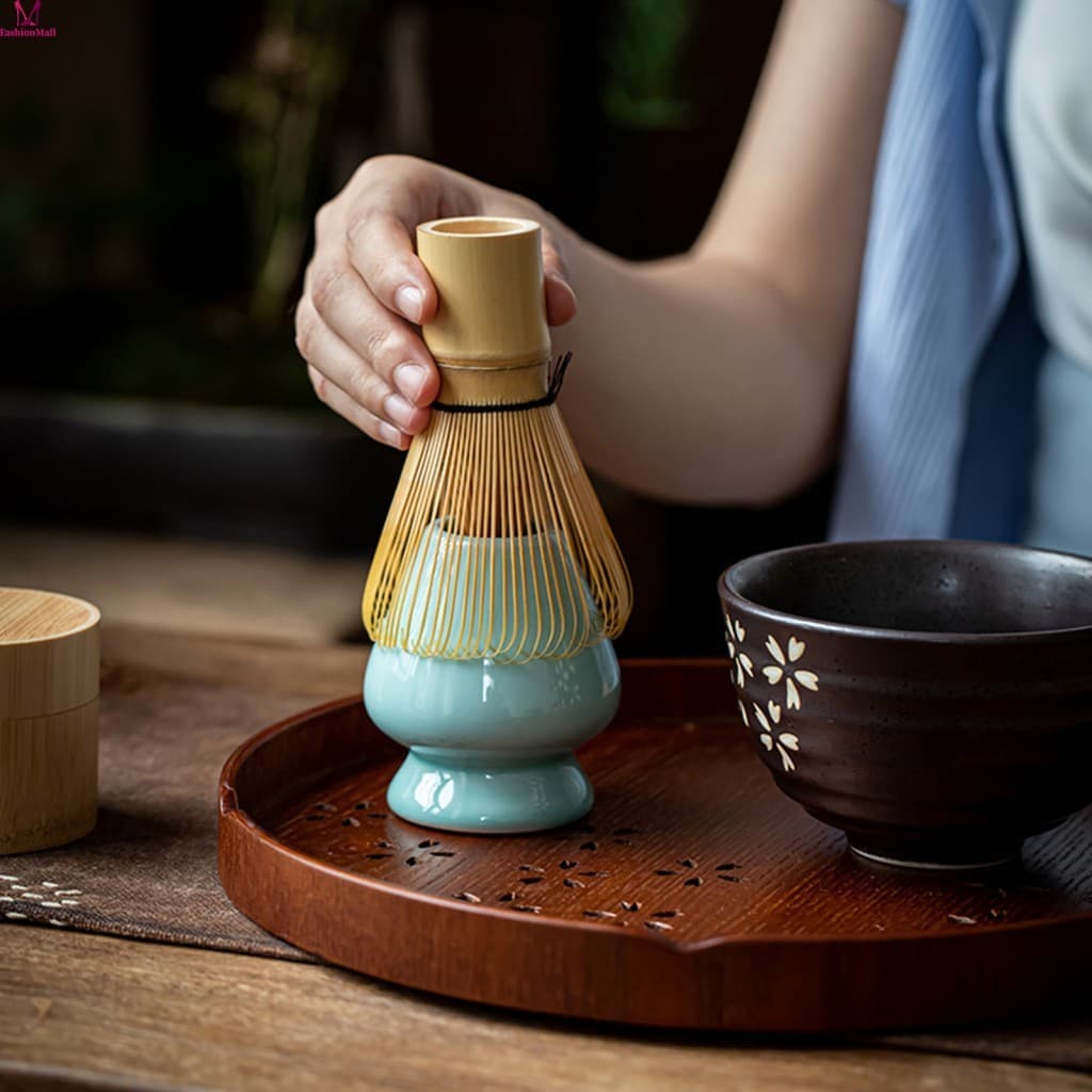 Conjunto De Batedor Matcha Cerimonial Orgânico Tradicional Para Amantes De Chá Uso Doméstico