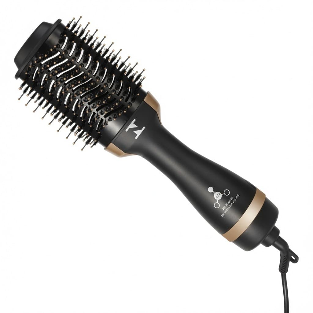 Escova Secadora 3 em 1 1500W Profissional | Seca Alisa e Modela Cabelos Escova Quente Secador