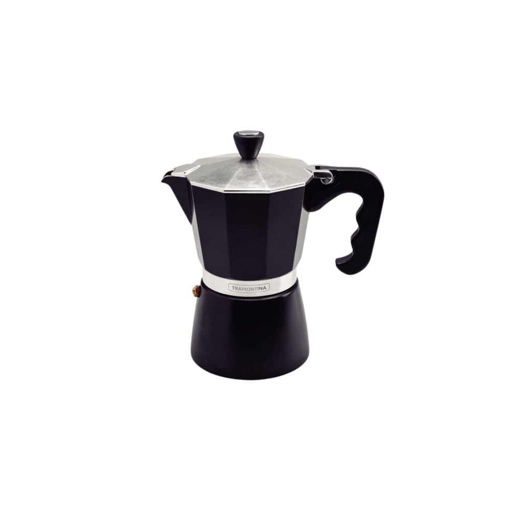 Cafeteira Expresso Italiana Tramontina 320ml Alumínio Preta - Prática e Ecológica