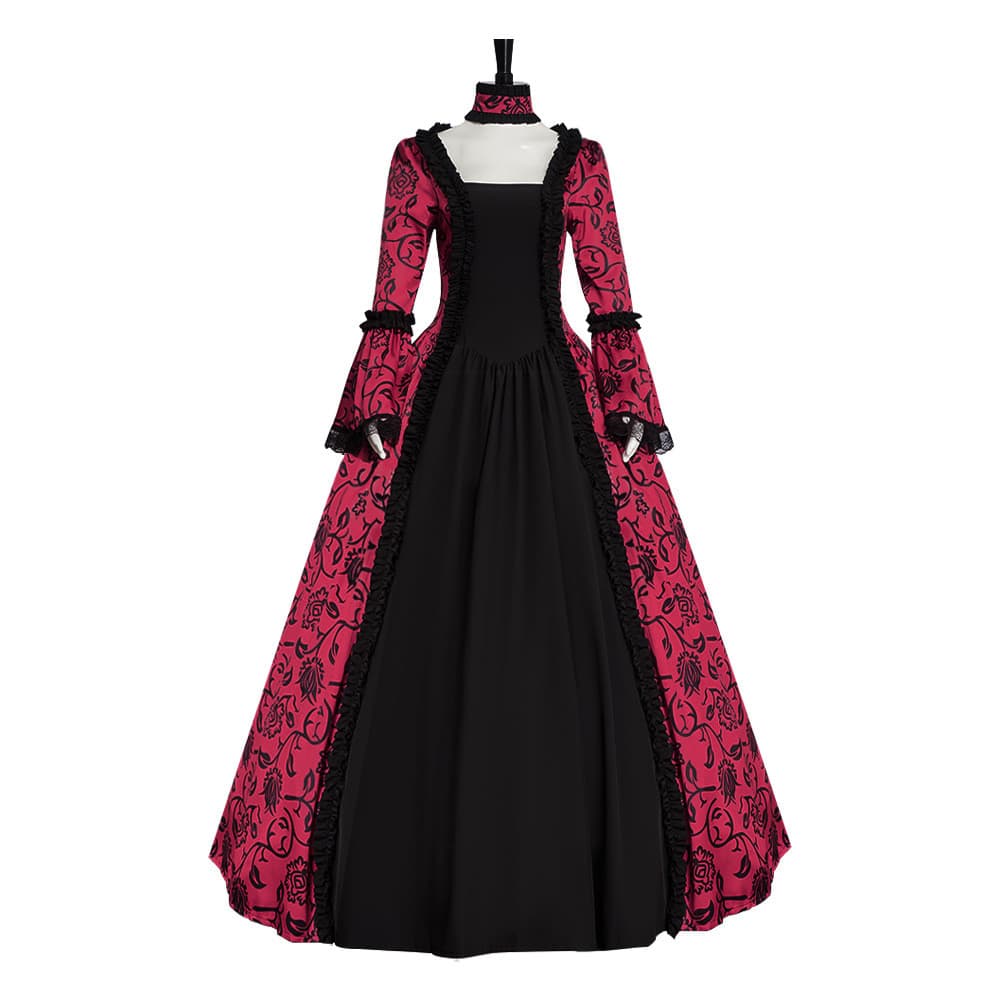 Europeu Medieval tamanho grande feminino tribunal vestido de noite vestido de princesa vestido de festa feminino