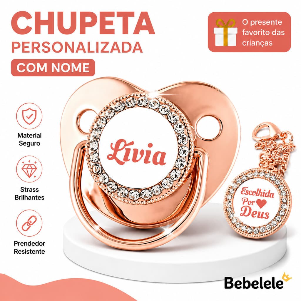 Chupeta para bebês com nome personalizado do bebê, chupeta de silicone BPA Free &RRU7
