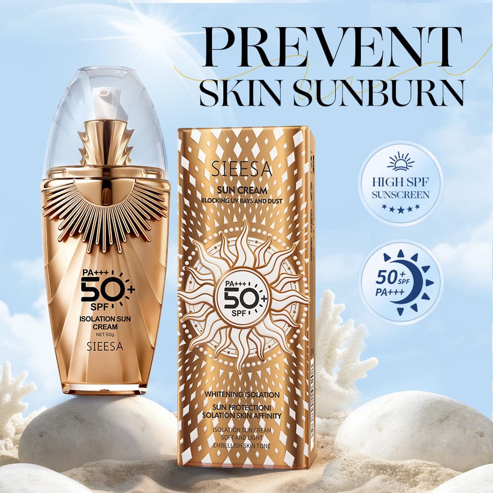 SIEESA Creme Protetor Solar de Alta Potência FPS50+PA+++Creme Protetor Solar Refrescante Iluminador