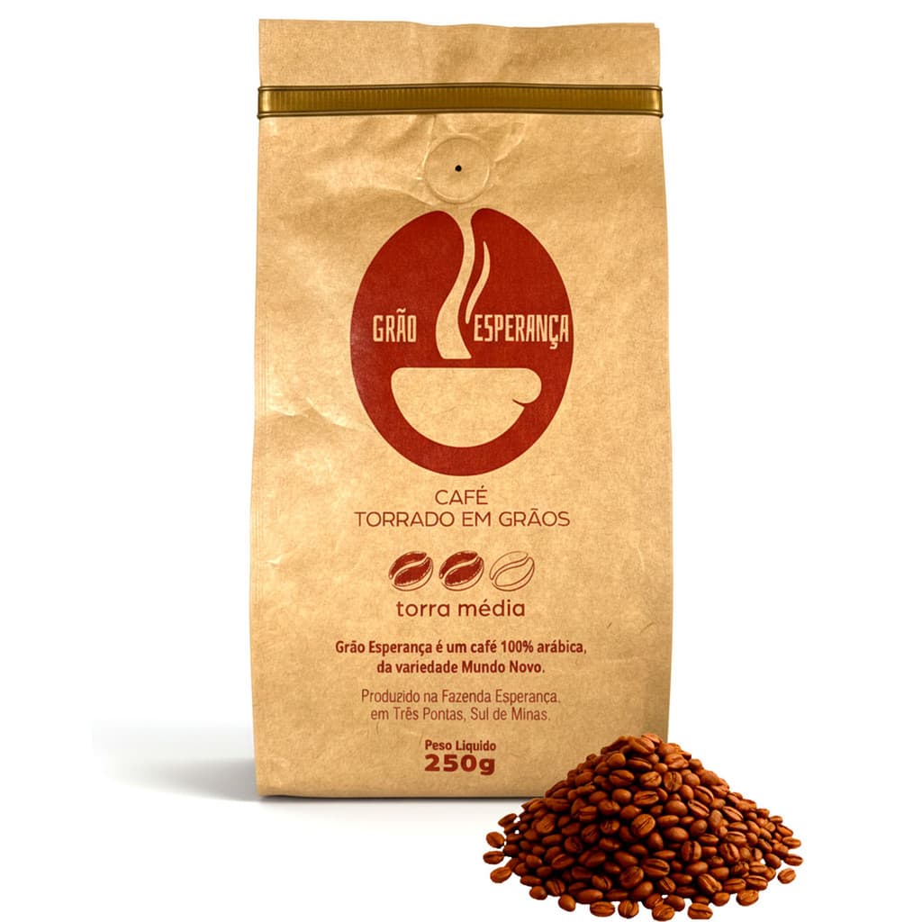 Café Gourmet Grão Esperança 250g Em Grãos Sul De Minas
