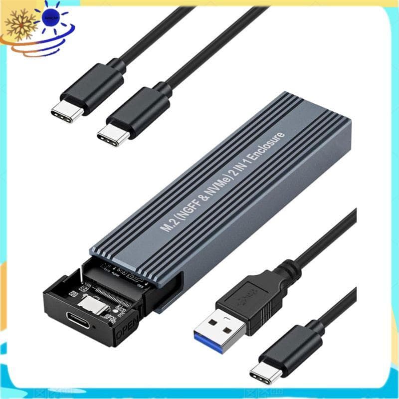 [Le's Shop] Adaptador De Gabinete SSD M . 2 NVMe SATA , Externo De Unidade De Estado Sólido PCI-E USB 3.2 10 Gbps Para S
