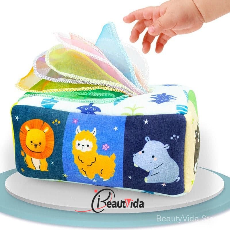 Brinquedos Montessori Caixa Mágica de Tecido para Bebês Brinquedos Educativos de Atividade Sensorial para Crianças T9FZ