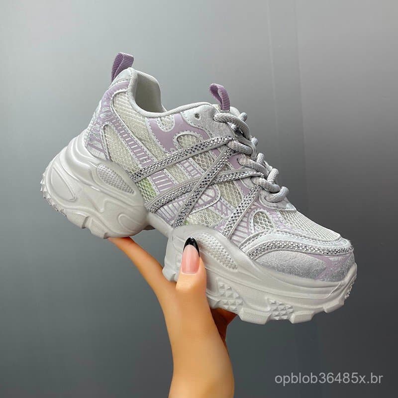 Tênis de Corrida, Tênis Esportivos, Tênis Estilo Dad Shoes, Tênis de Treino Alemães, Tênis Casuais Femininos de Tamanho 