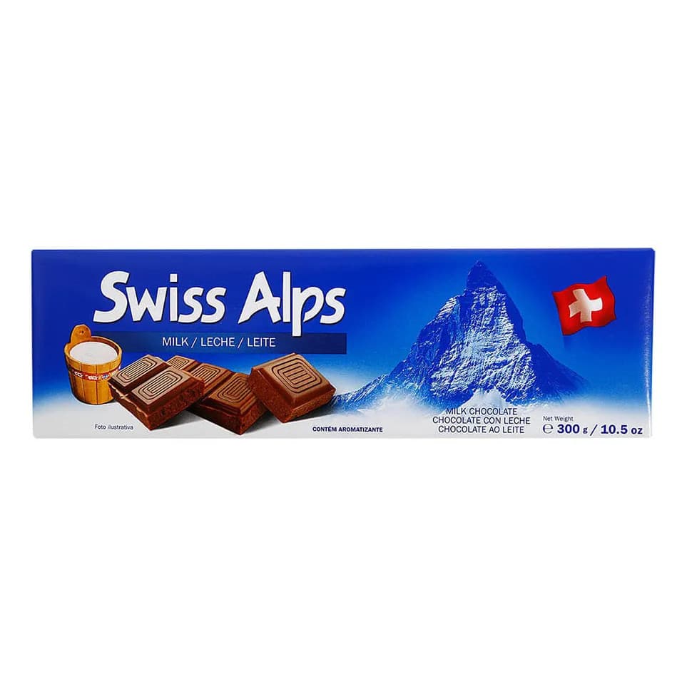 Chocolate Ao Leite Swiss Alps Milk 300gr Importado Suíça