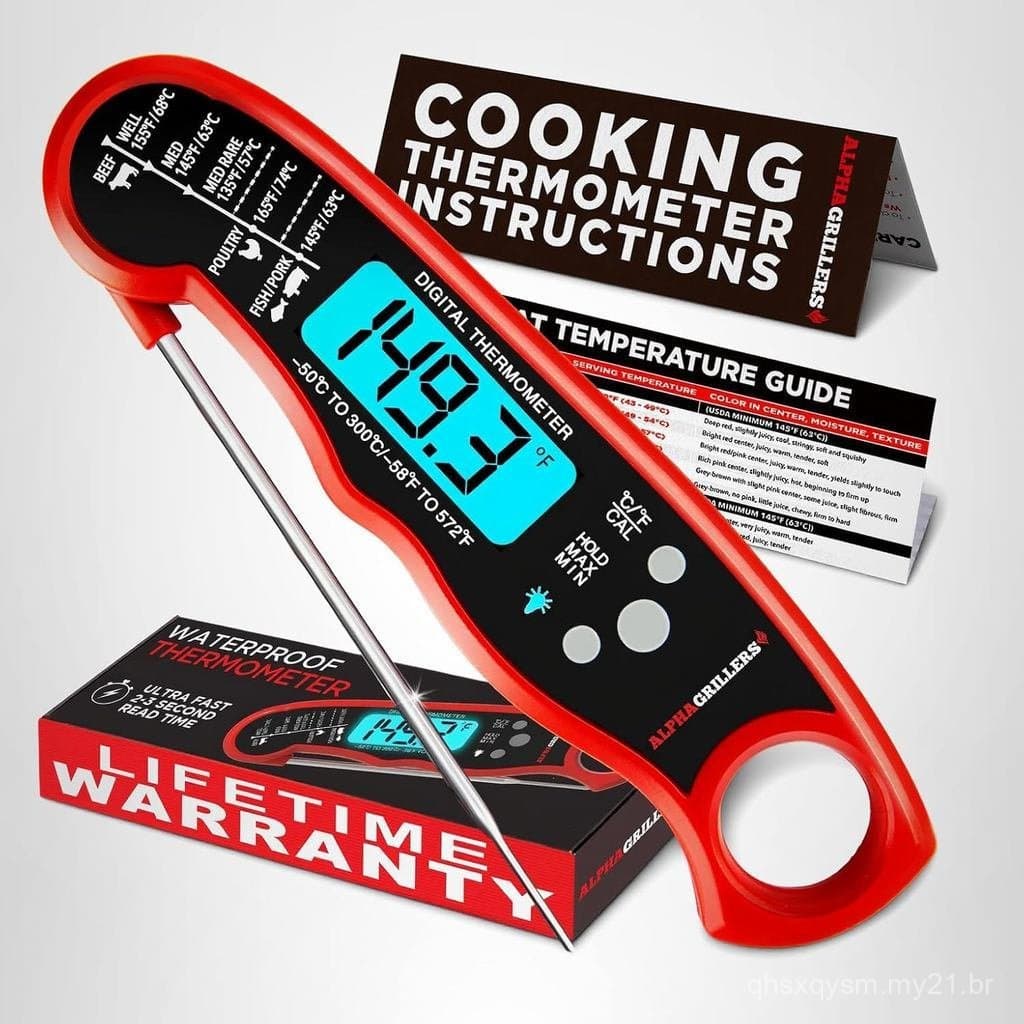 Termômetro Digital para Carne Alpha Grillers - Termômetro de Leitura Instantânea para Cozinhar e Grelhar, Presentes para