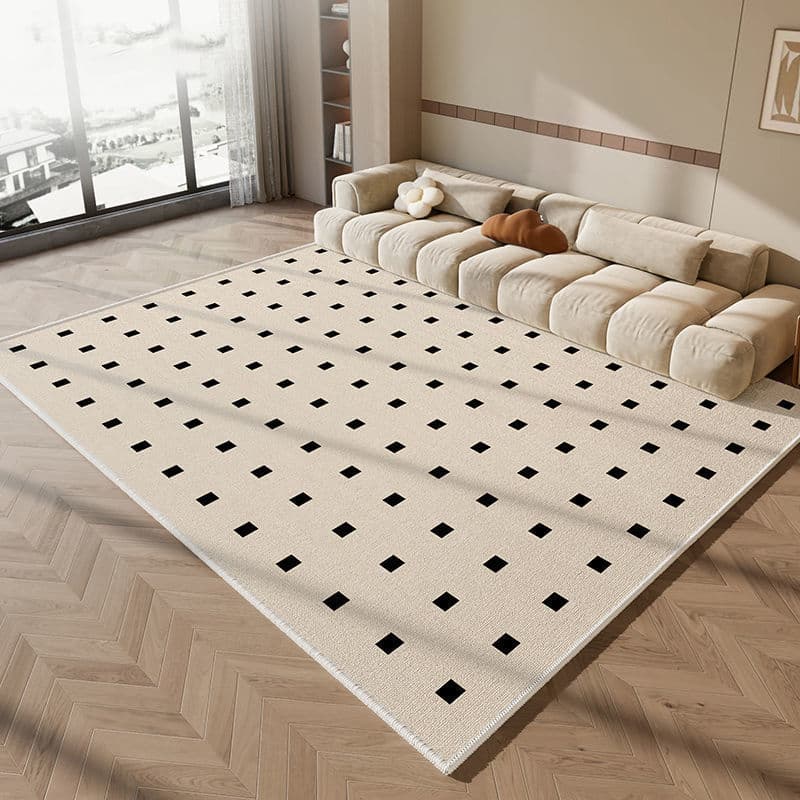 [Novo produto] Tapete Sala de estar Outono Inverno Estilo Creme Grande Área Cheia de Tapete Antiderrapante Resistente ao