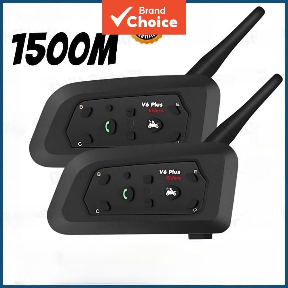 1 piece V6 Plus Capacete de motocicleta interfone Bluetooth com 1500m BT Interfone