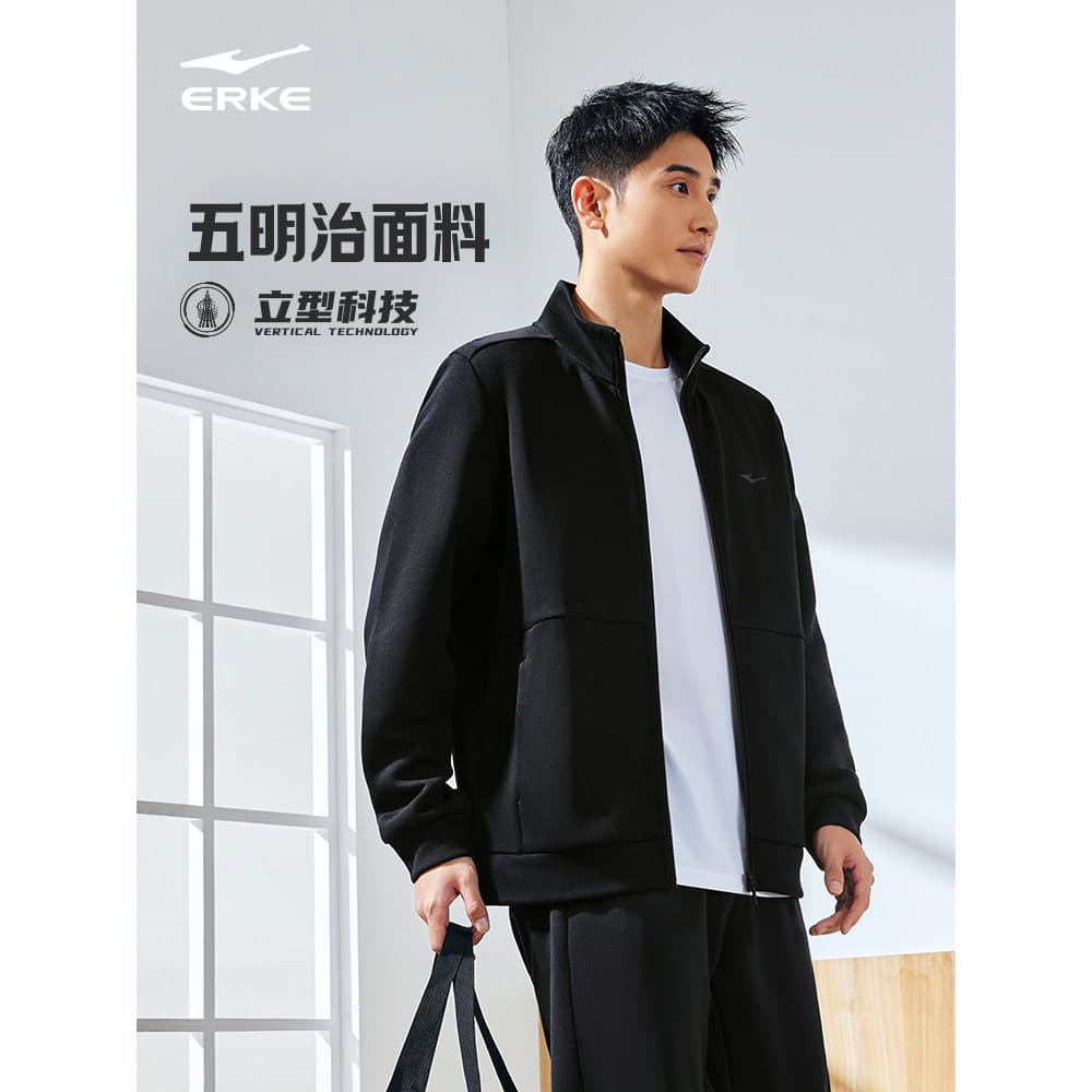 Hongxing Erke Jaqueta Masculina Outono Novo Estilo Roupas Masculinas Jaqueta Esportiva Pai Moletom Casual Masculino