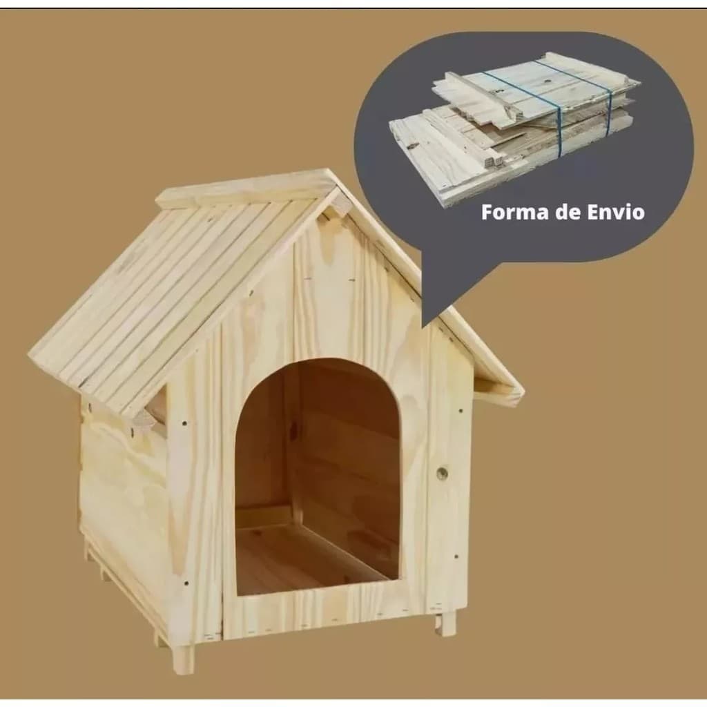 Casinha de Madeira N5 Para Cachorro Cães Porte Médio Grande Casa Pet House Gatos Animais Doméstico