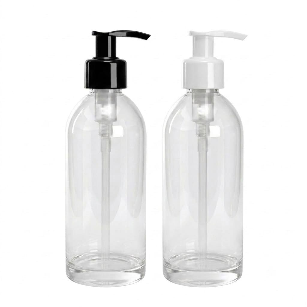 Kit 10 Frascos PET Cristal 500ml com Válvula Pump 28/410 para Sabonete Líquido Shampoo Condicionador