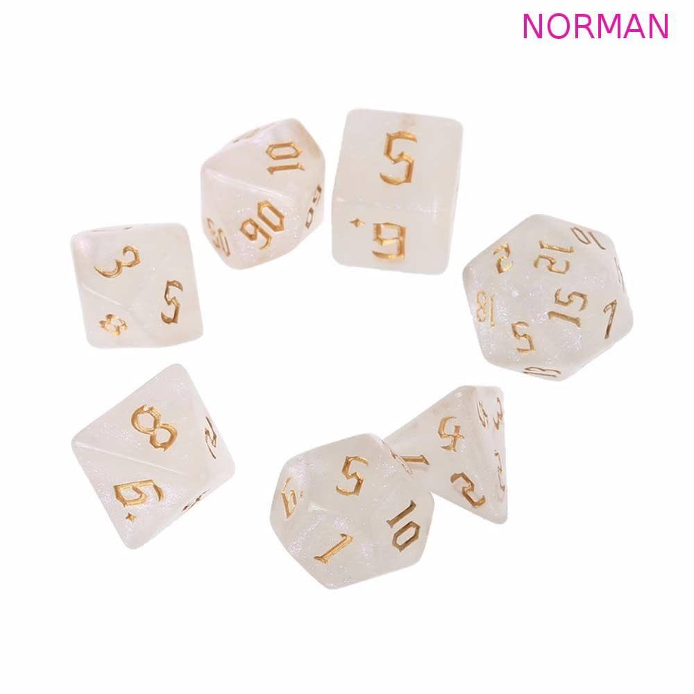NORMAN Dice Poliédrico Acrílico Jogando Jogos De Tabuleiro Jogo De Mesa Festa Em Família Brinquedos De Resina