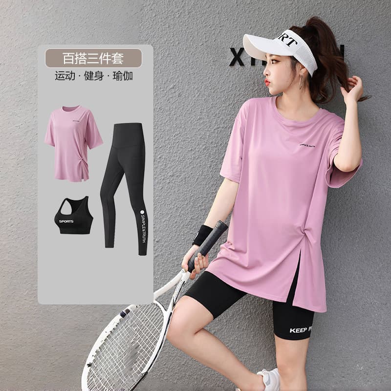Roupas de Yoga femininas roupas de Fitness terno esportes ao ar livre correndo ginásio tamanho grande solto pronto estoq