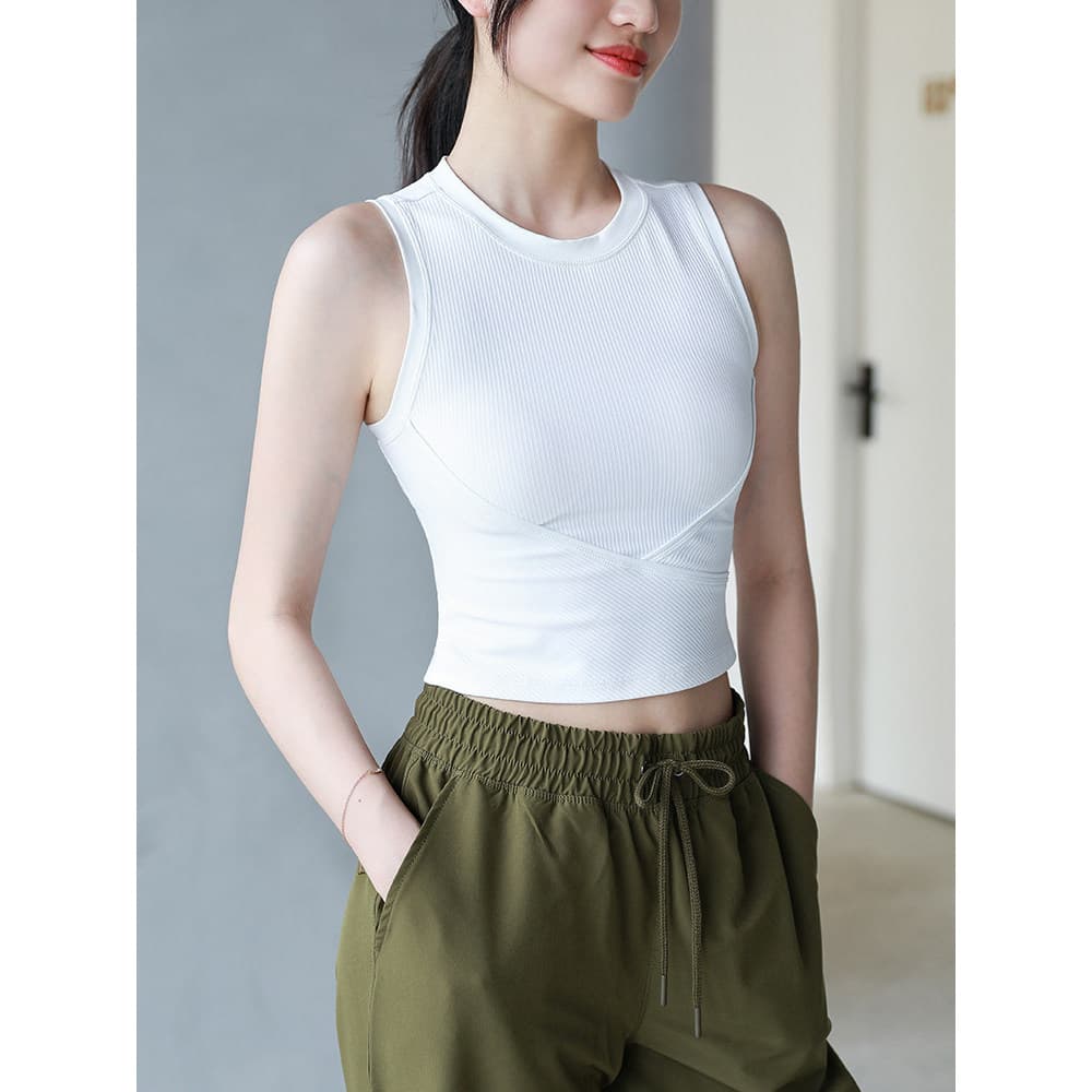 Roupas de Fitness feminino colete esportivo fino-ajuste cintura-olhando roupas de Yoga de secagem rápida correndo sem ma