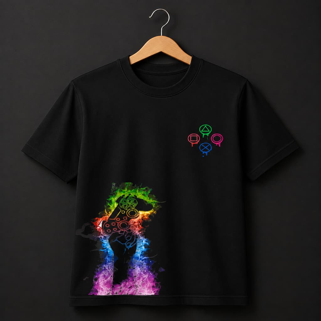 Camiseta Gamer Infantil Juvenil, Blusa Estampa Gamer Controle Videogame,Camiseta 100% Algodão