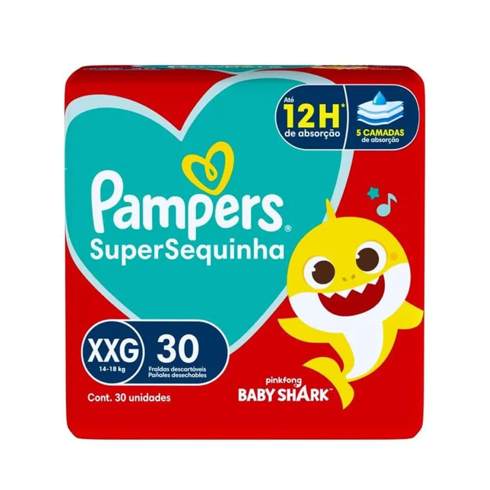 Fralda Descartável Pampers Supersequinha Mega XXG 30 Unidades