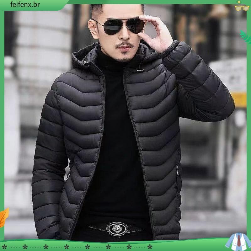 2025 outono inverno novo estilo acolchoado jaqueta acolchoada masculina com capuz jaqueta acolchoada espessada jaqueta q