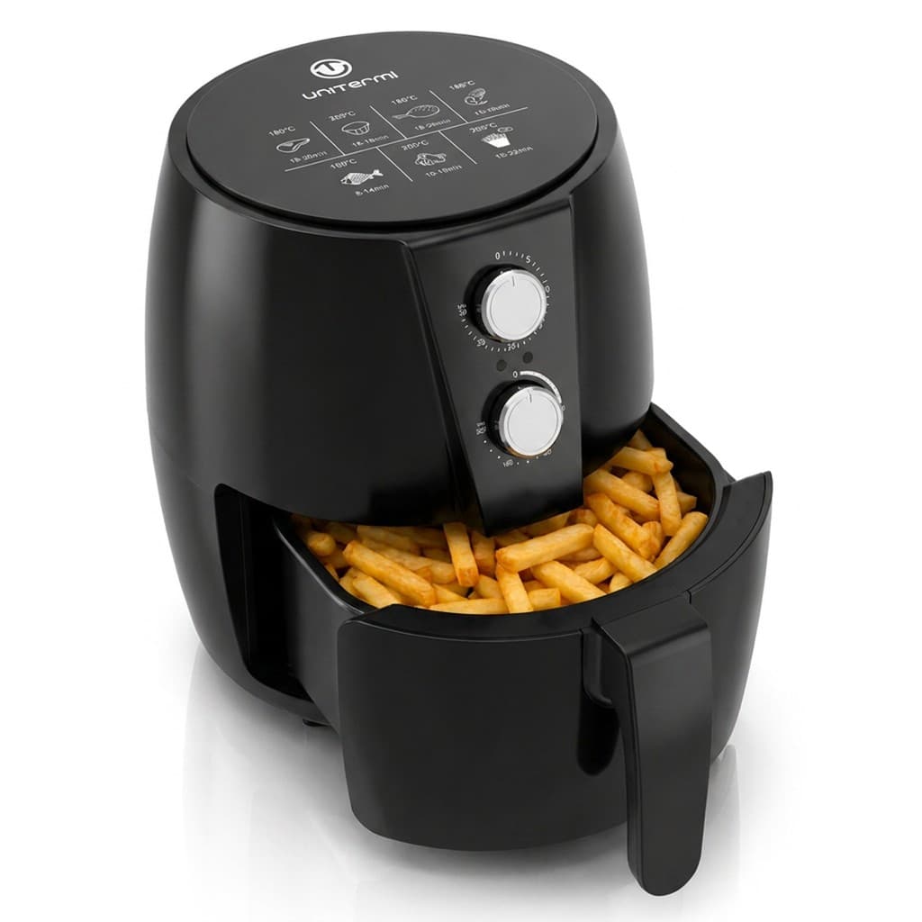 Air Fryer Cairo Fritadeira Elétrica Sem Óleo 4,8l 1500V 127v/220v Preto - Unitermi