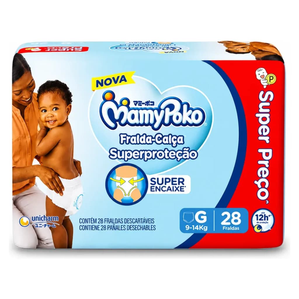 Fralda Infantil Mamypoko Calça Superproteção G 28 Unidades