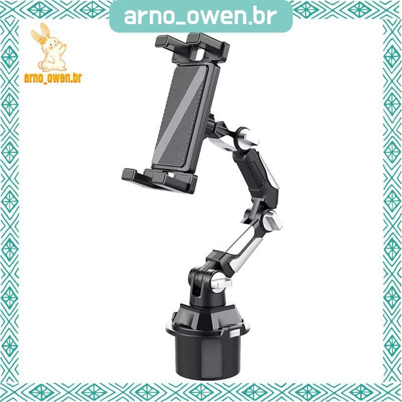 [arno_owen.br] Suporte Para Copo De Água No Carro , Posição Longa Ajustável , Telefone , Celular , Tablet , Computador