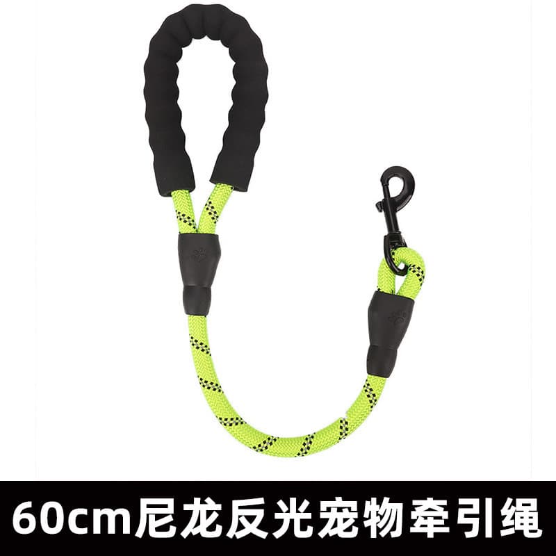 Coleira e guia curta para cães de porte médio e grande, anti-fuga, com refletor, para passeios TKKS